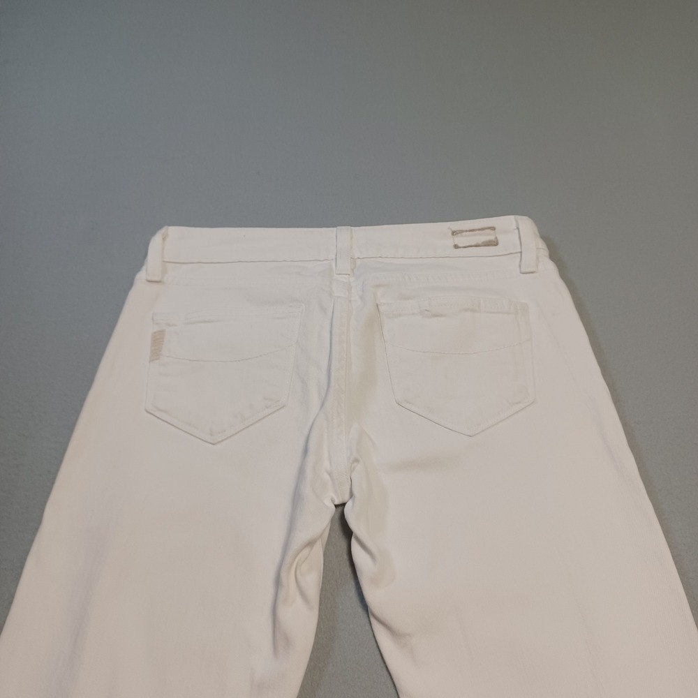 Paige Skyline Skinny Jeans White Denim Size 25 Made in USA Womens - Picture 13 of 15